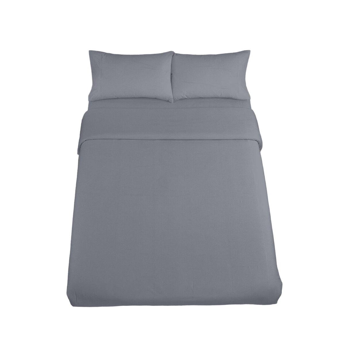 Juego de funda nórdica Alexandra House Living Qutun Gris oscuro Cama de 135/140 3 Piezas