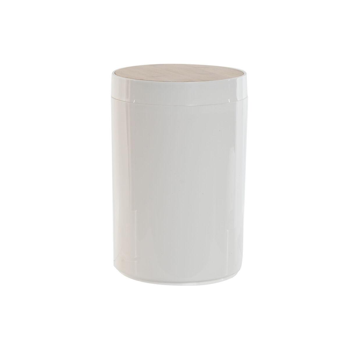 Cubo de basura Home ESPRIT Blanco Natural 5 L