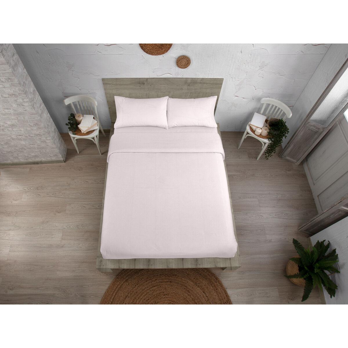 Juego de funda nórdica Alexandra House Living Qutun Rosa Cama de 105 3 Piezas