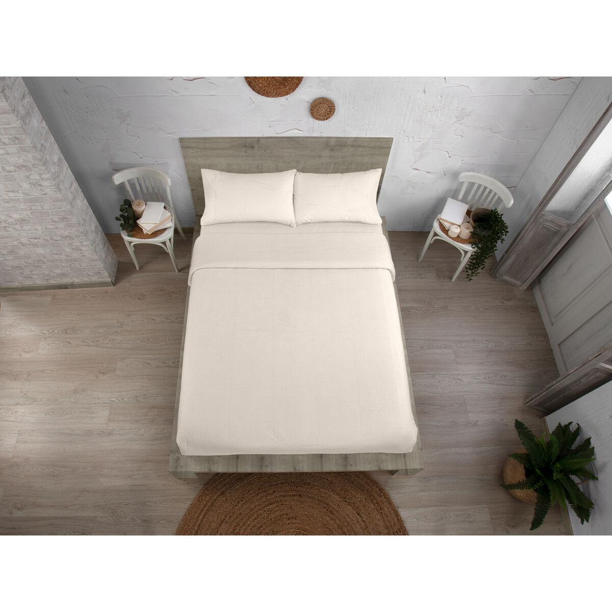 Juego de funda nórdica Alexandra House Living Qutun Natural Cama de 150 4 Piezas