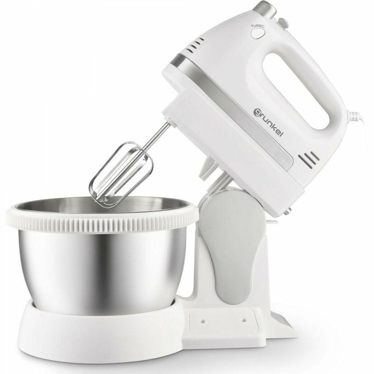 Batidora-Amasadora Grunkel AM-350TURB05BOWL 350 W Blanco 1 L 2 L