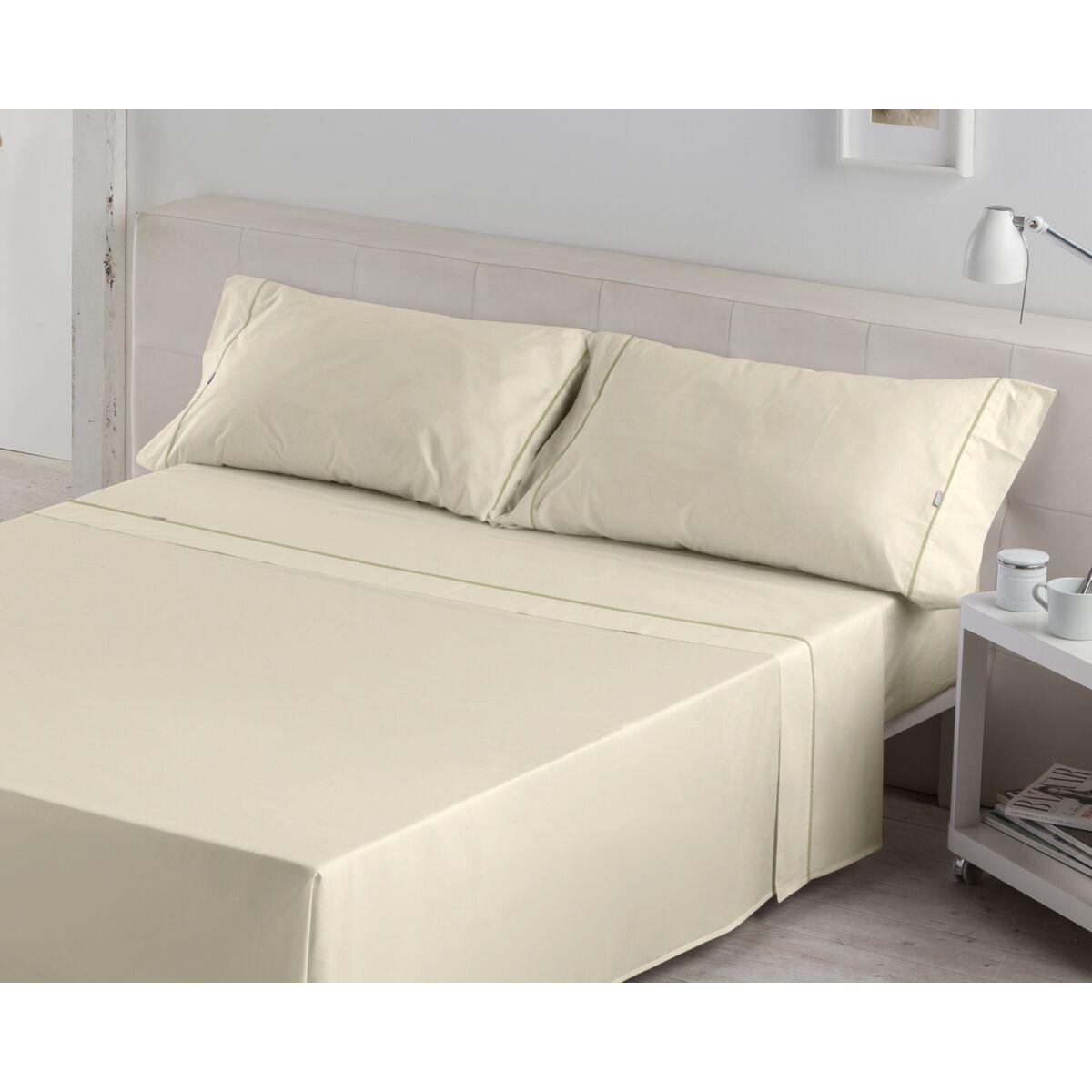 Juego de Sábanas Alexandra House Living Crema Cama de 150/160 4 Piezas