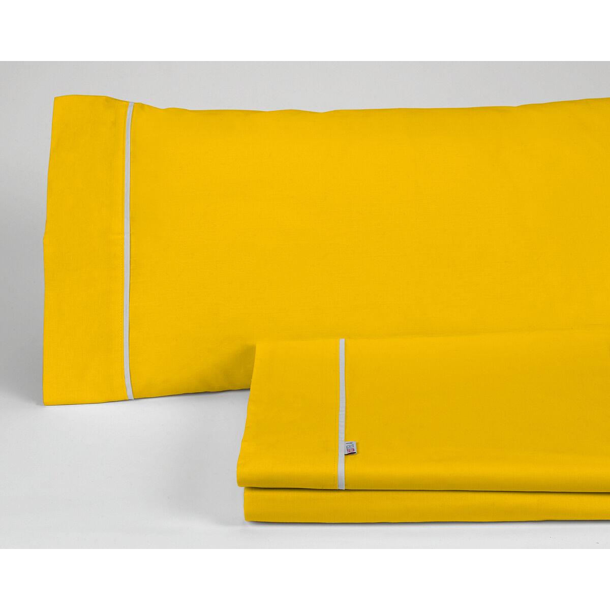 Juego de Sábanas Alexandra House Living Mostaza Cama de 160 4 Piezas