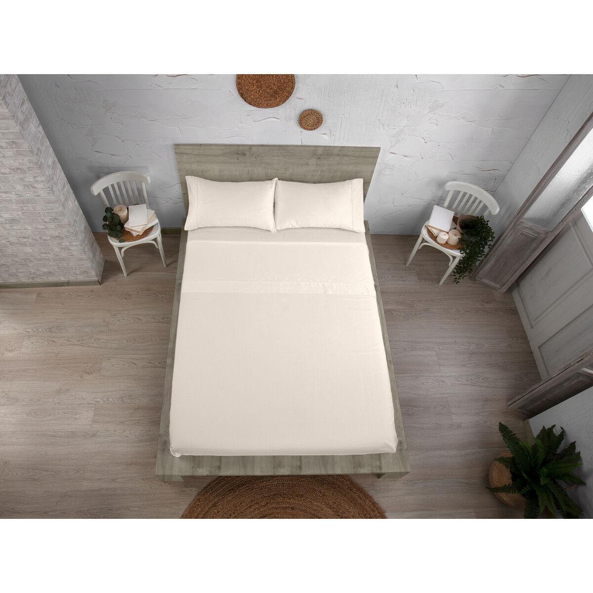 Juego de Sábanas Alexandra House Living QUTUN Natural Cama de 90 3 Piezas