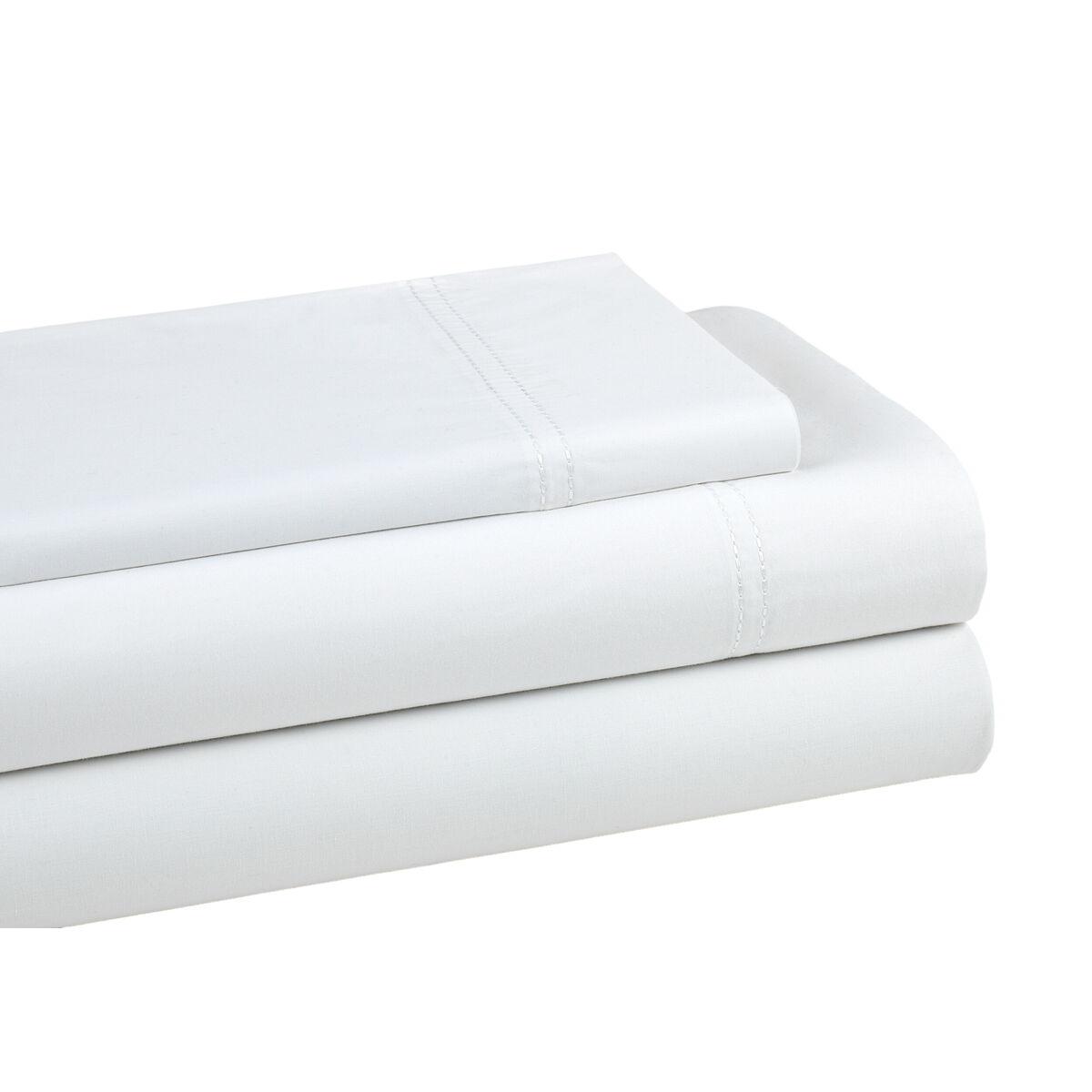 Juego de Sábanas Alexandra House Living QUTUN Blanco Cama de 90 3 Piezas