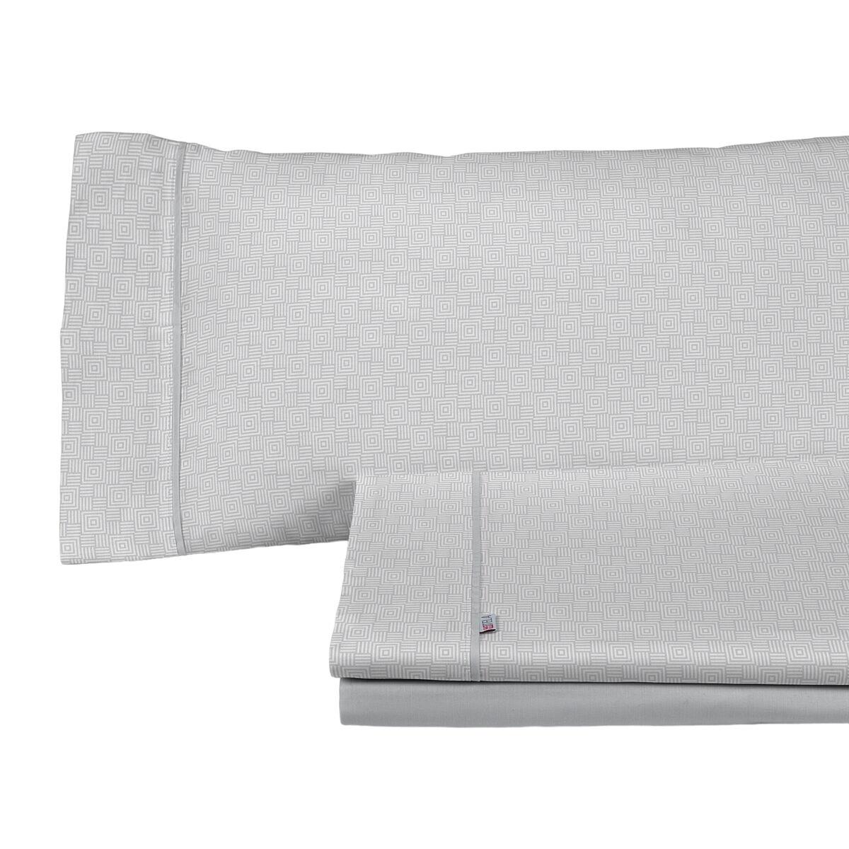 Juego de Sábanas Alexandra House Living Estelia Gris Perla Cama de 90 3 Piezas