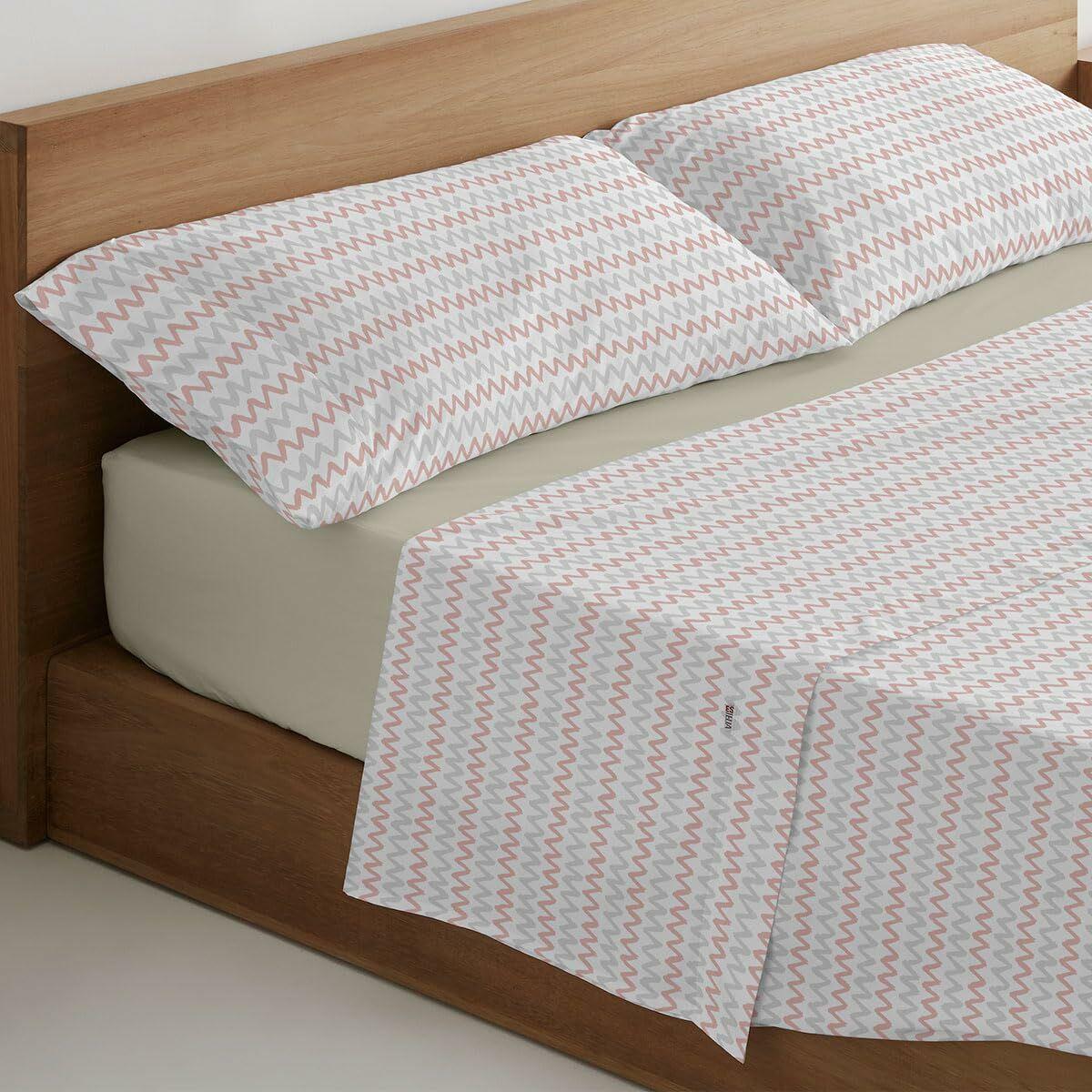 Juego de Sábanas Alexandra House Living Cloe Rosa Cama de 180 4 Piezas