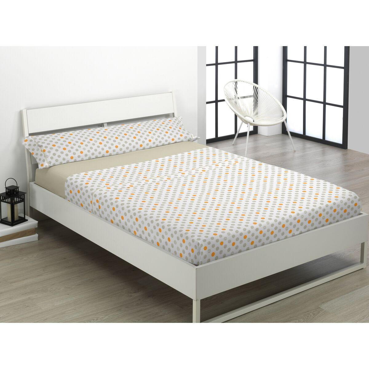 Juego de Sábanas Alexandra House Living Estelia Beige Cama de 150 4 Piezas