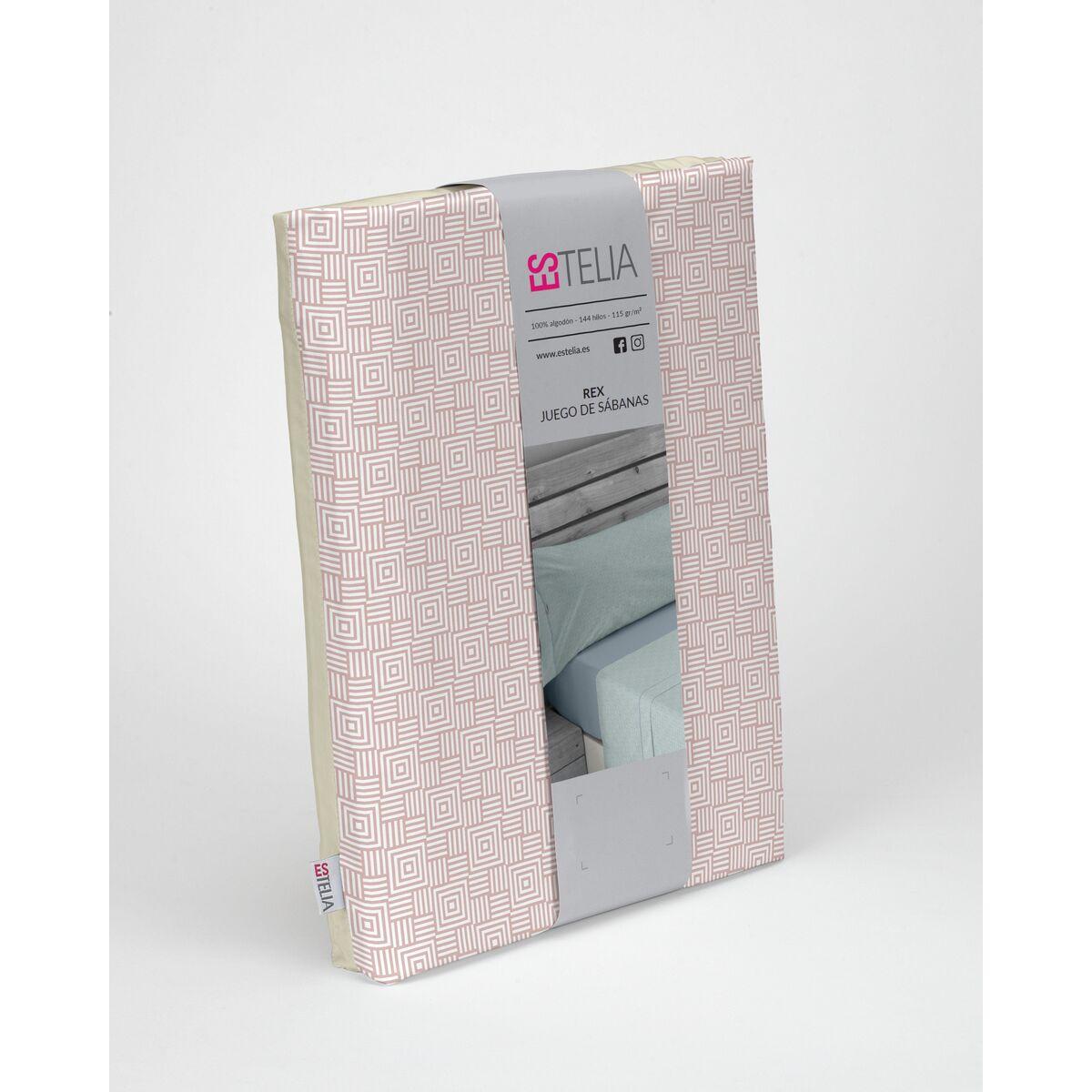 Juego de Sábanas Alexandra House Living Estelia Rosa Cama de 150 3 Piezas