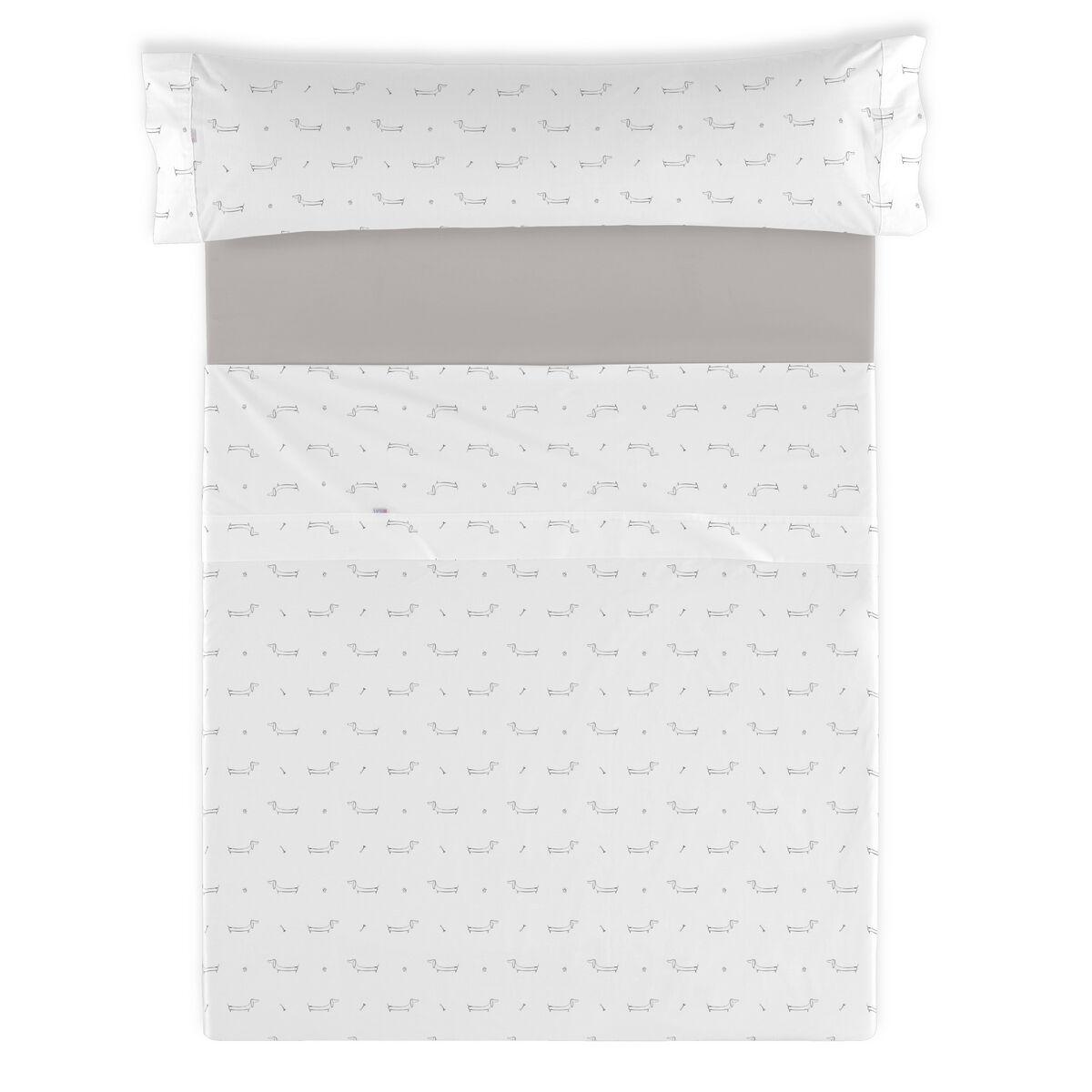 Juego de Sábanas Alexandra House Living Cuca Gris Cama de 180 4 Piezas