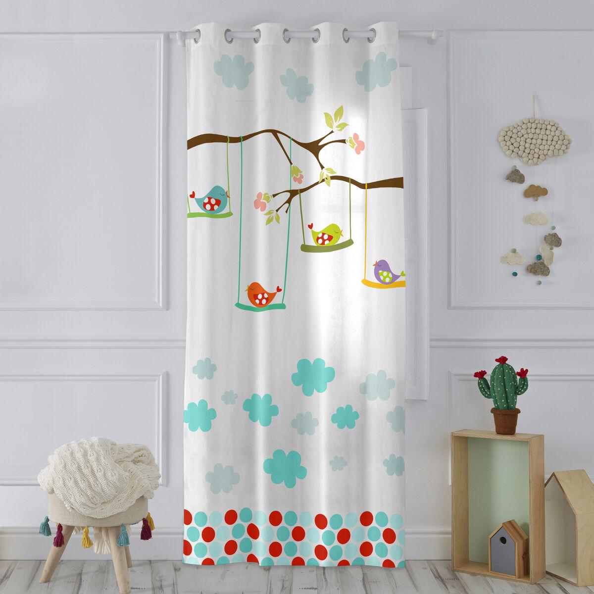 Cortina HappyFriday Mr Fox Little Birds Multicolor 140 x 265 cm