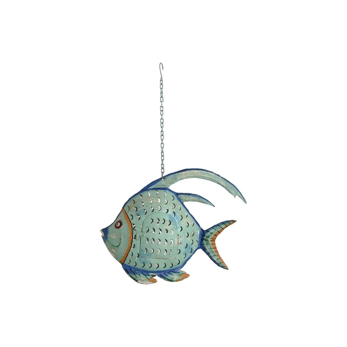 Figura Decorativa Home ESPRIT Pez Mediterráneo 40 x 9 x 30 cm