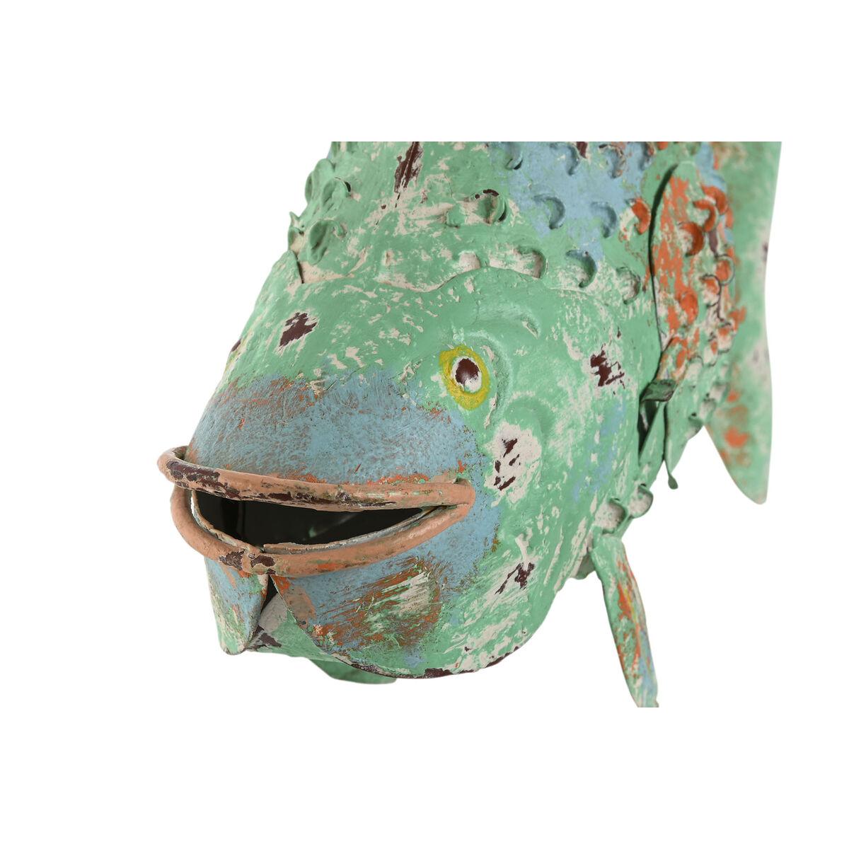 Figura Decorativa Home ESPRIT Pez Mediterráneo 48 x 12 x 25 cm