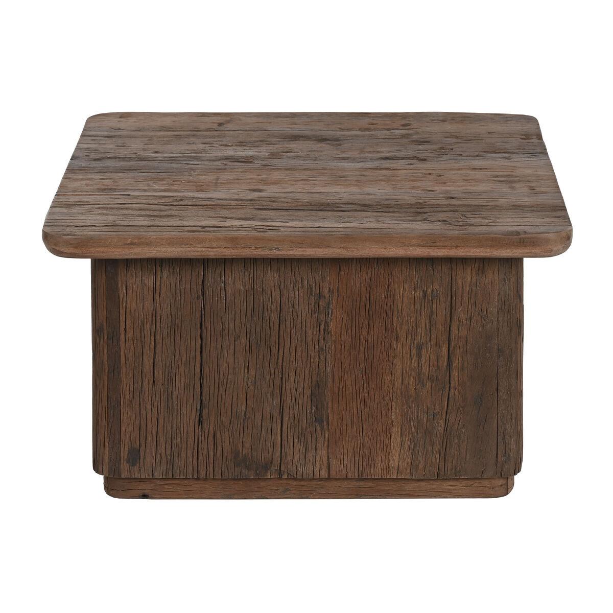 Mesa de Centro Home ESPRIT Marrón Madera 70 x 70 x 39 cm