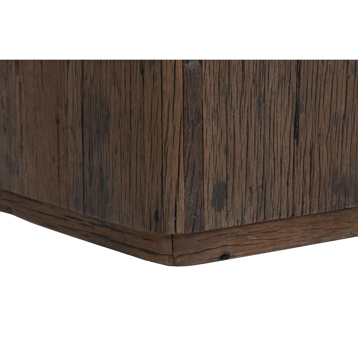 Mesa de Centro Home ESPRIT Marrón Madera 70 x 70 x 39 cm