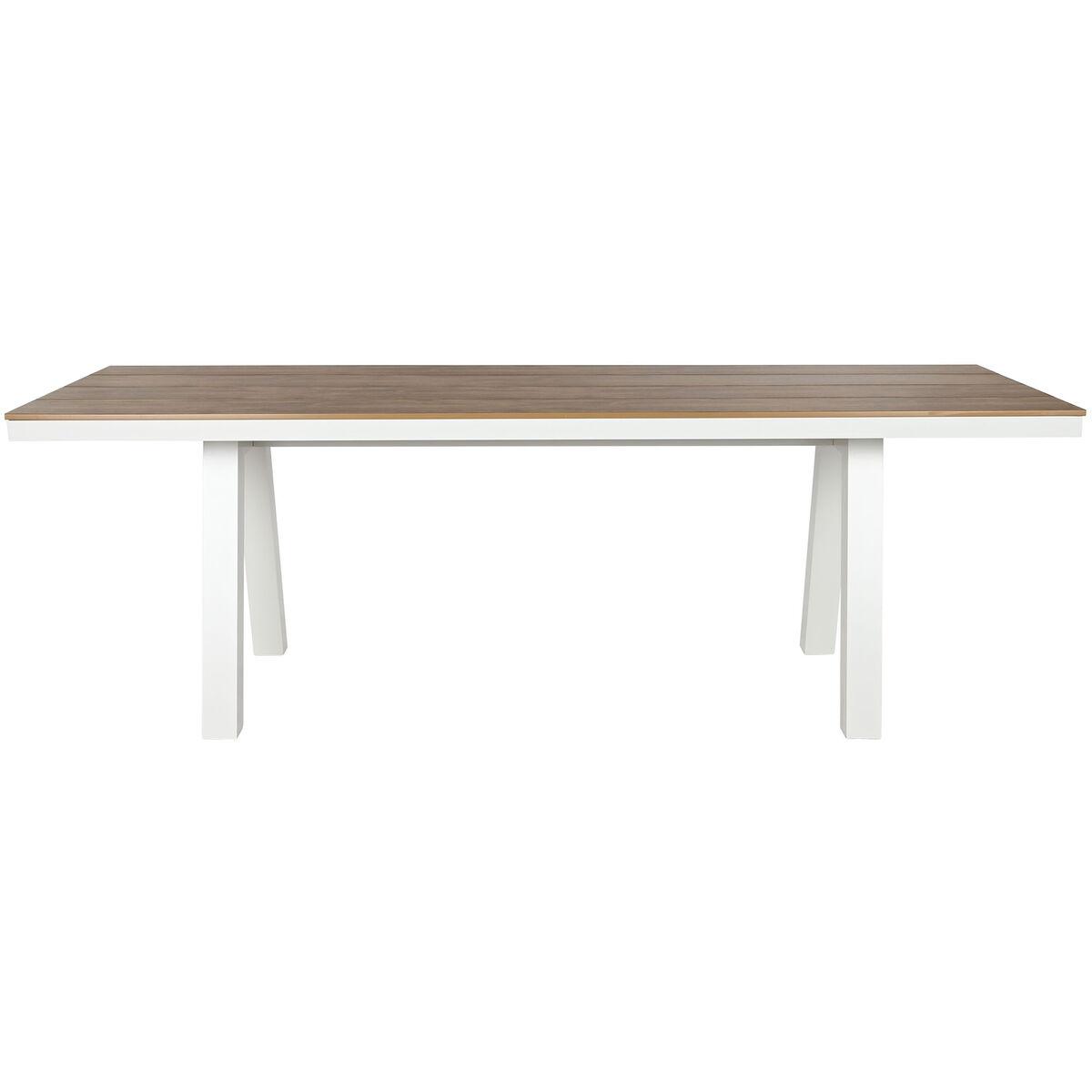 Mesa de Comedor Home ESPRIT Blanco Aluminio Poliestireno 230 x 90 x 77 cm