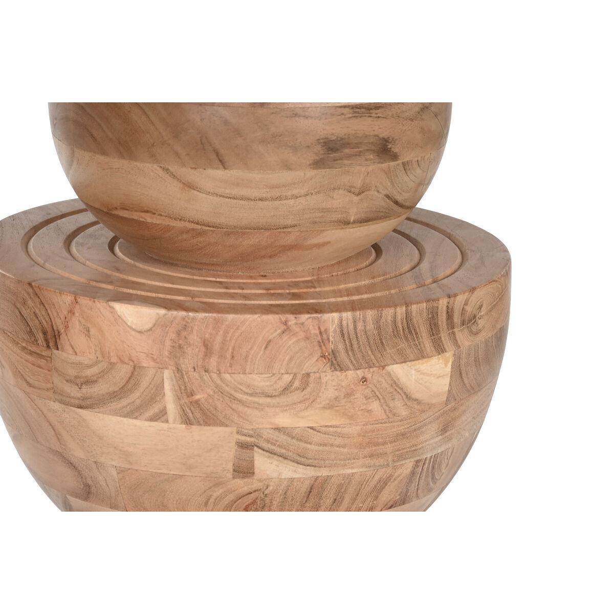 Mesa de Comedor Home ESPRIT Marrón Natural Acacia 115 x 115 x 76 cm