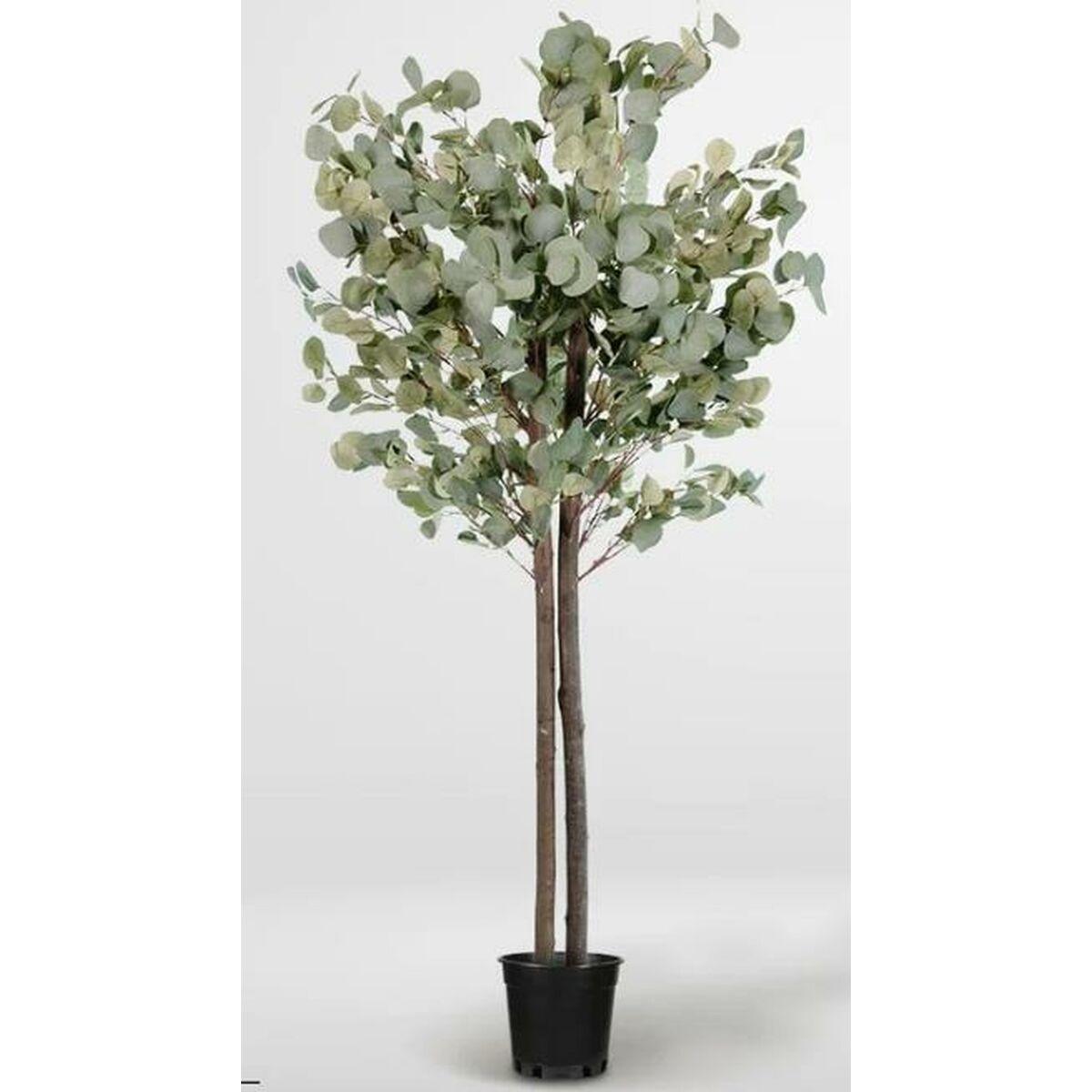 Árbol Home ESPRIT Poliéster Madera Cemento Eucalipto 90 x 90 x 180 cm