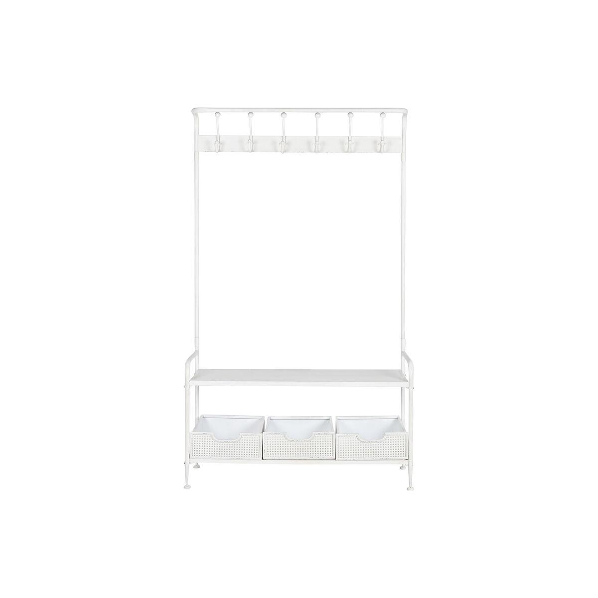 Recibidor con Cajones Home ESPRIT Blanco Metal 110 x 36 x 186 cm