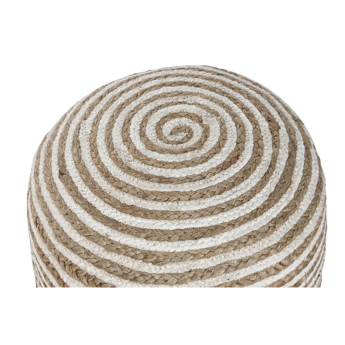 Reposapiés Home ESPRIT Yute Madera de eucalipto 40 x 40 x 45 cm