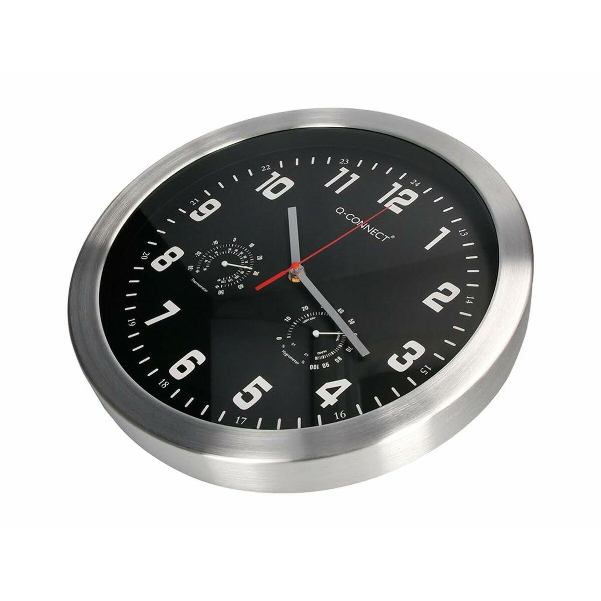 Reloj de Pared Q-Connect KF16953 Negro Ø 35,5 cm
