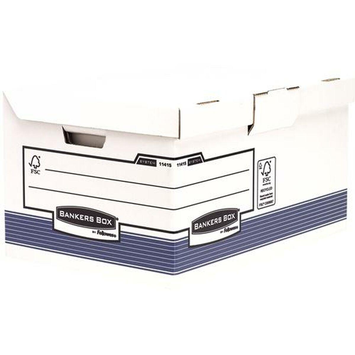 Caja de Archivo Fellowes Maxi Azul Blanco 31 x 39 x 56 cm 10 Unidades
