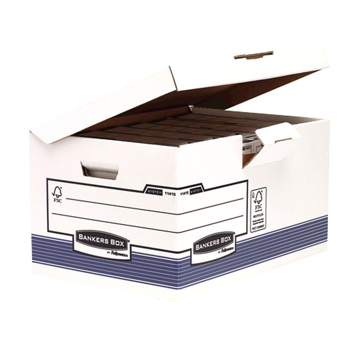 Caja de Archivo Fellowes Maxi Azul Blanco 31 x 39 x 56 cm 10 Unidades