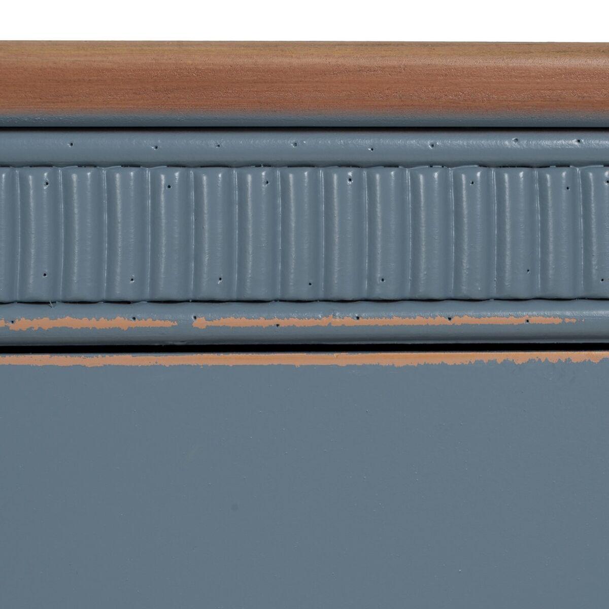 Mesita de Noche Azul Natural Madera de abeto Madera MDF 50 x 38 x 72 cm