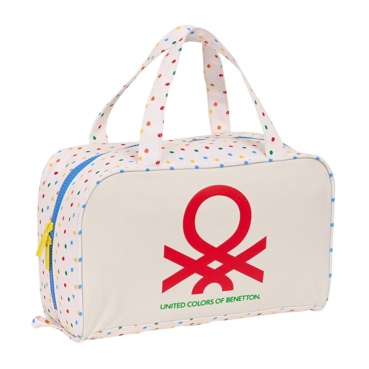 Neceser Escolar Benetton Topitos Blanco 31 x 14 x 19 cm