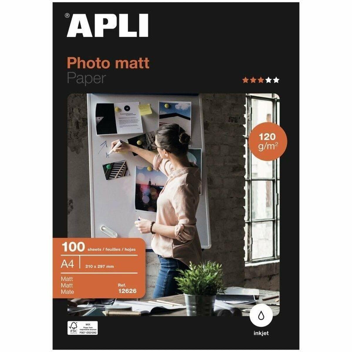 Papel Fotográfico Brillante Apli 12626 (100 Unidades)