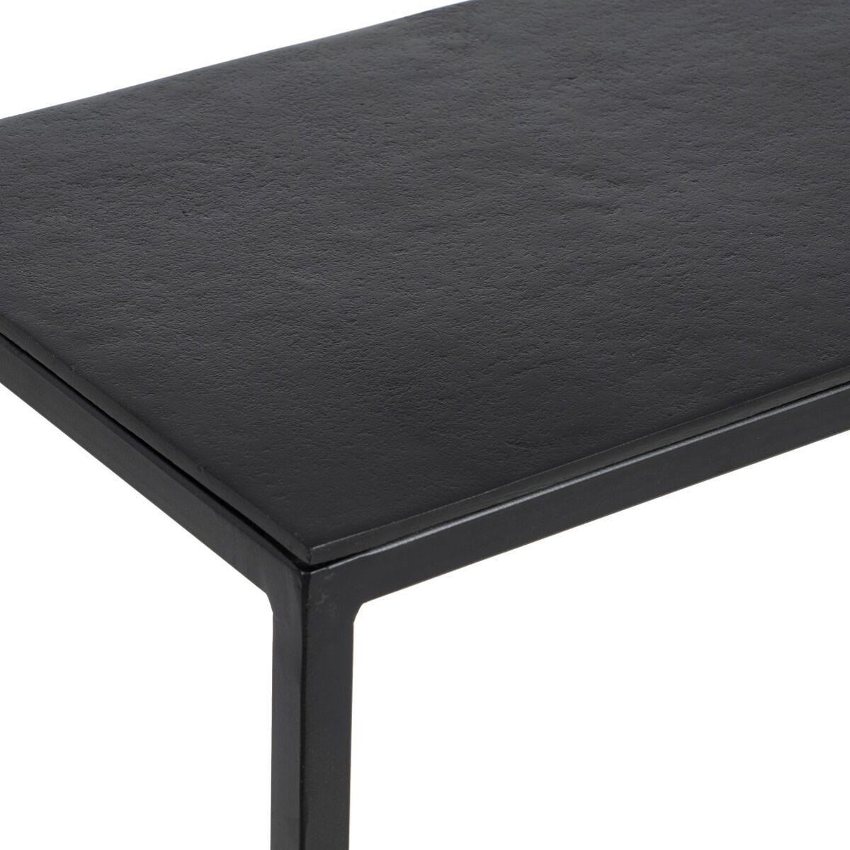 Consola Negro Aluminio Cristal Hierro 98 x 28 x 82 cm (2 Unidades)