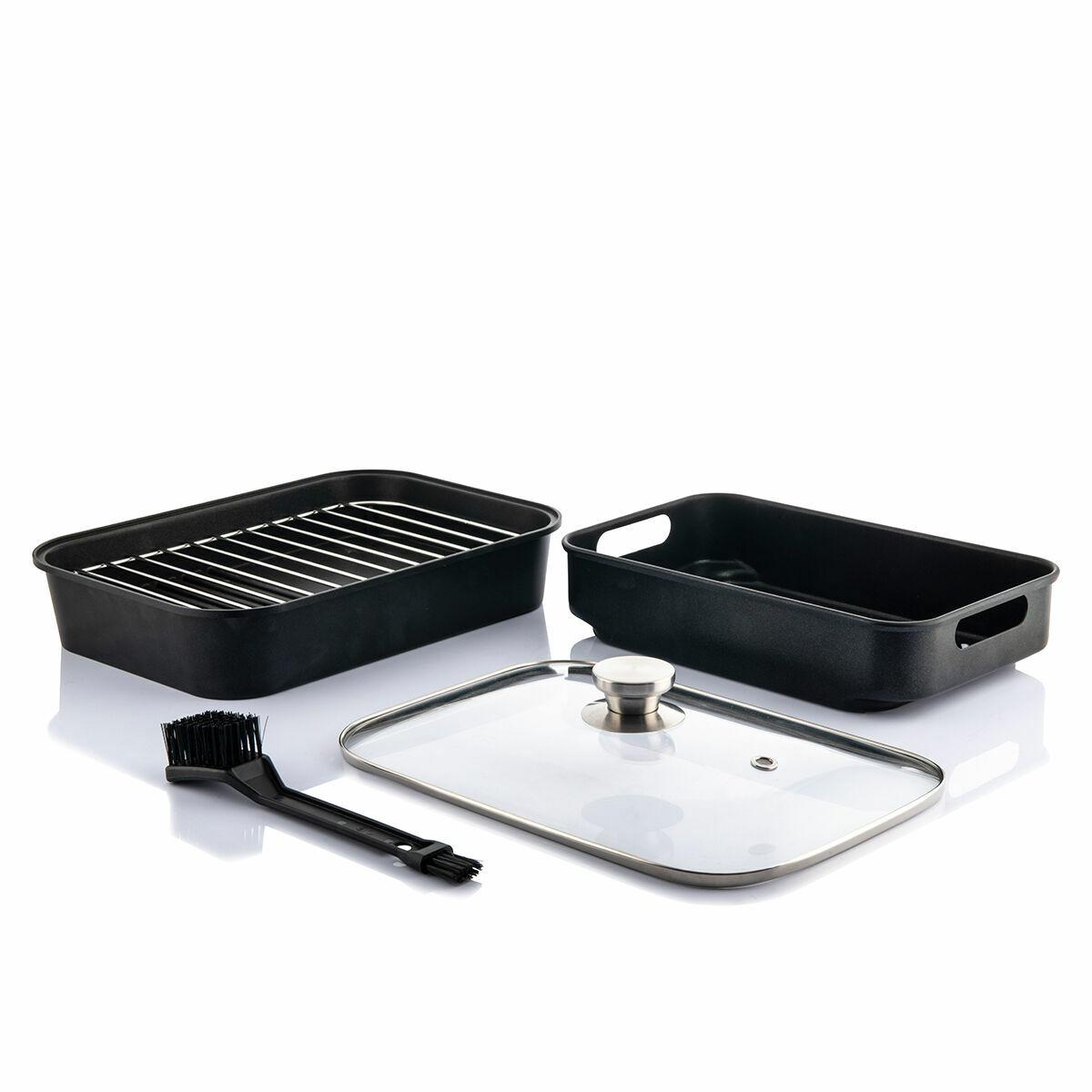 Freidora de Aire con Grill, Accesorios y Recetario InnovaGoods Negro Acero 3400 W 6 L (Reacondicionado C)