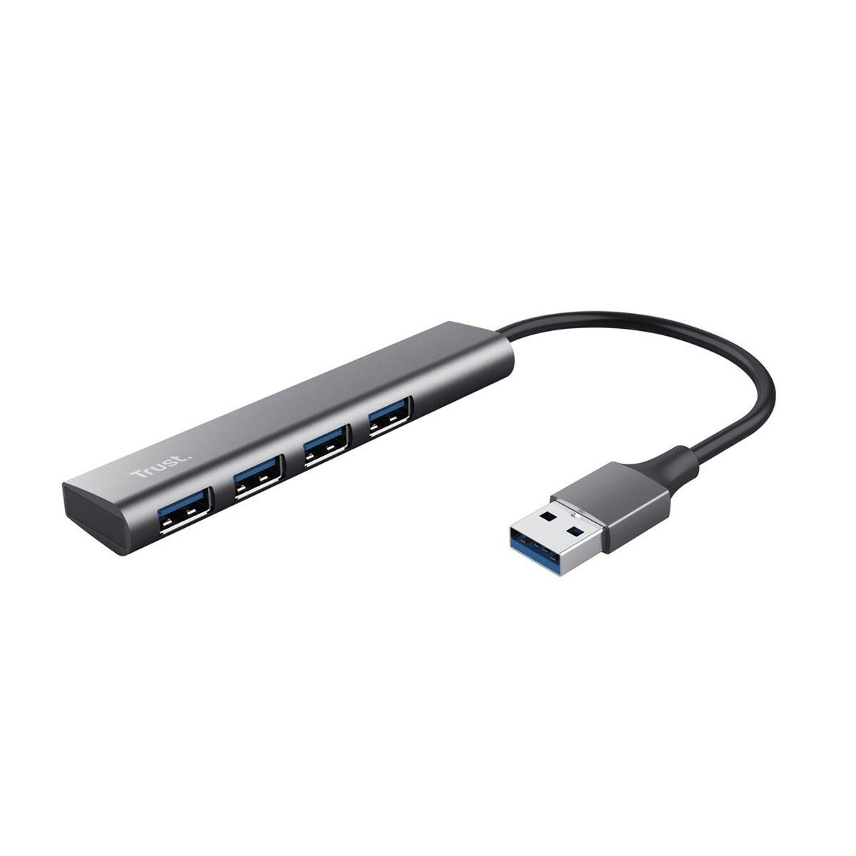 Hub USB Trust 24947 Gris Negro/Gris (1 unidad)