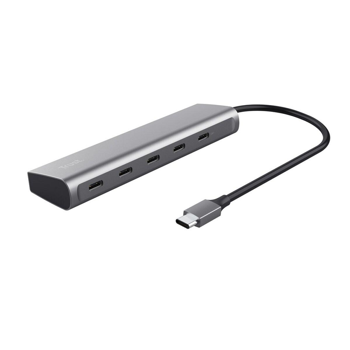 Hub USB Trust 25136 100 W Plateado (1 unidad)