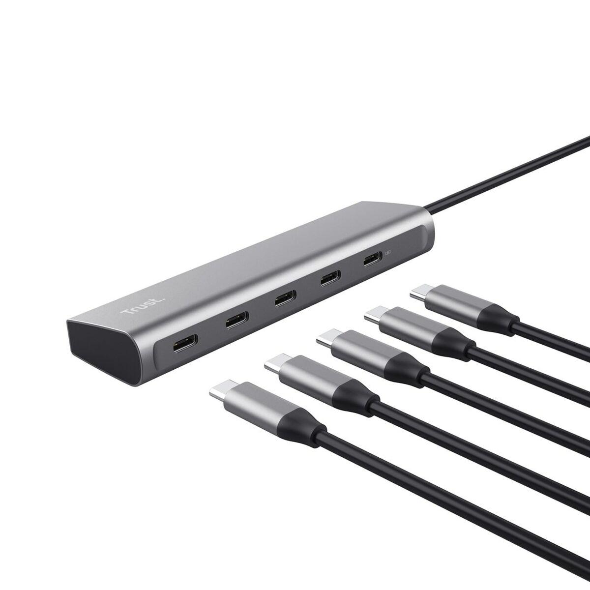 Hub USB Trust 25136 100 W Plateado (1 unidad)