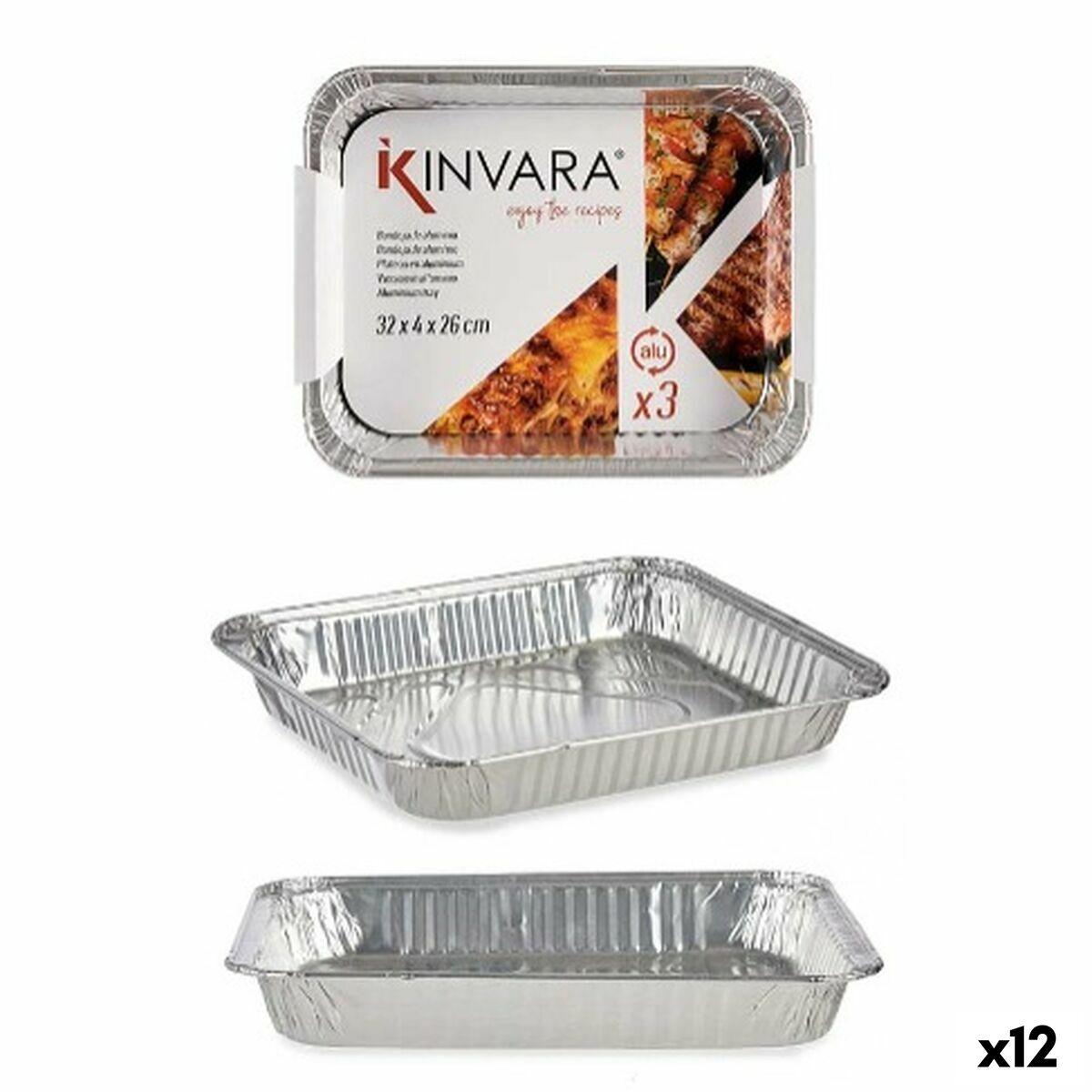 Juego de Bandejas Kinvara 82262 12 Unidades 3 Piezas