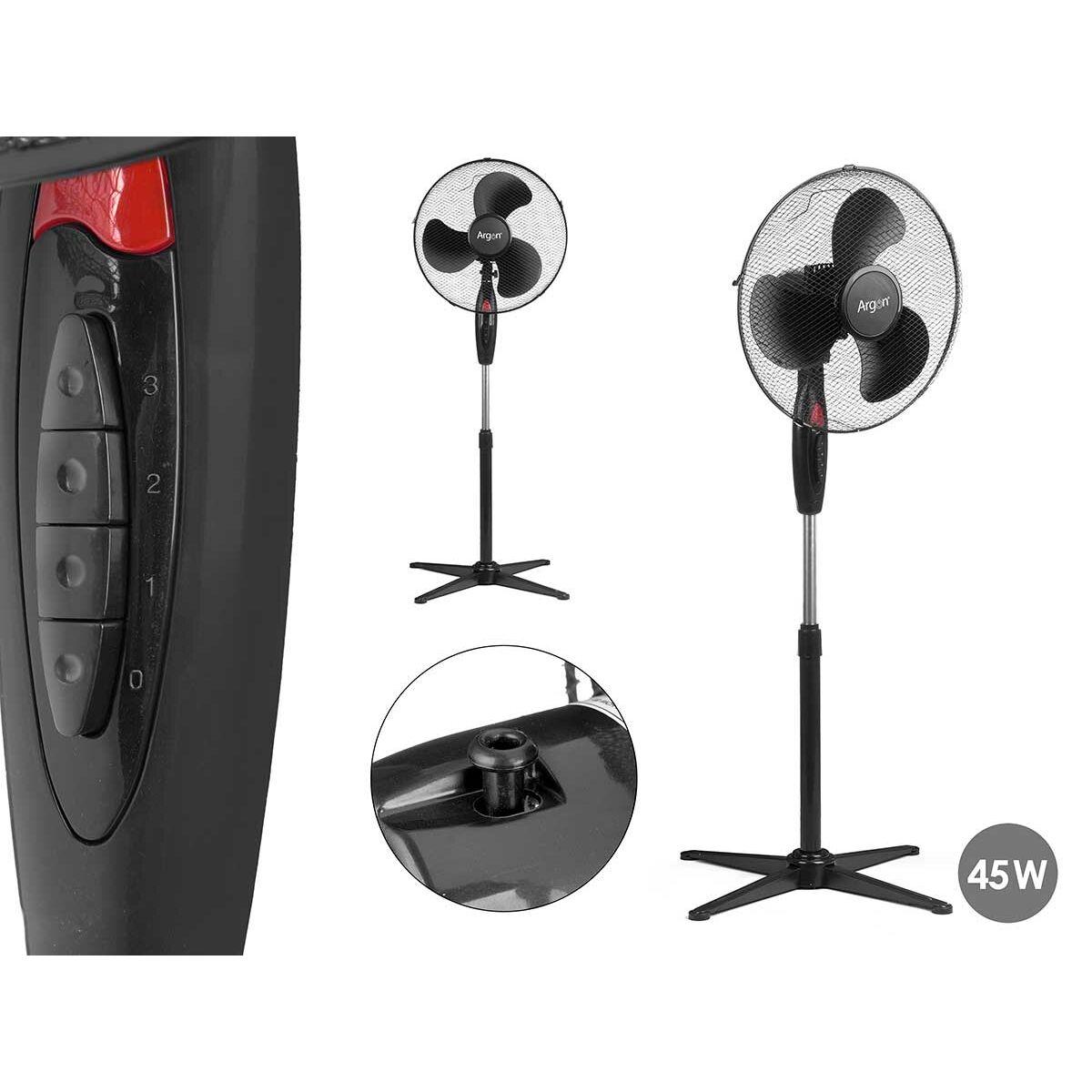 Ventilador de Pie Argon FS-40B-B Negro 45 W 43 x 60 x 102 cm