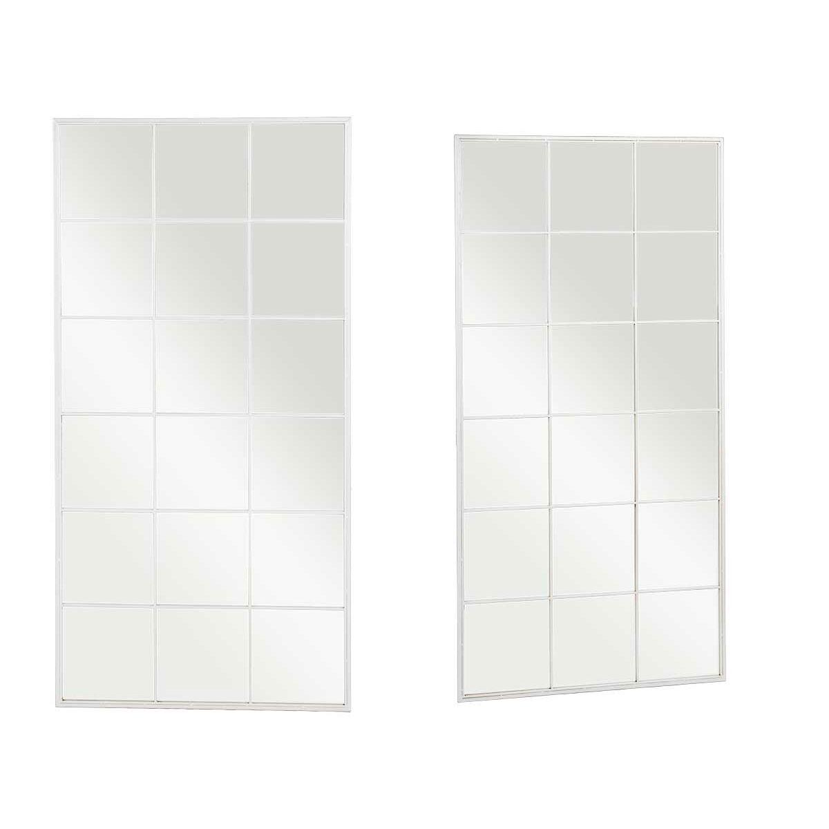 Espejo de pared JY21098W Blanco Ventana 90 x 180 x 2 cm Rectangular