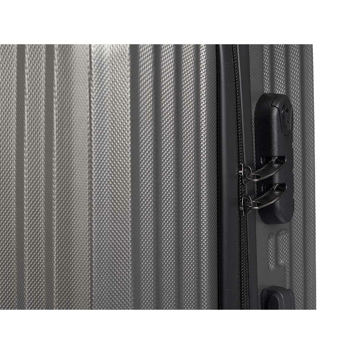 Maleta de Cabina HT-017-D Gris oscuro 55 x 35 x 20 cm Rayas