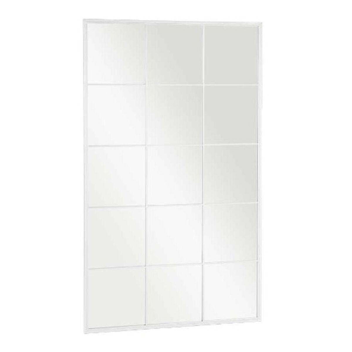 Espejo de pared Blanco Metal Cristal Ventana 90 x 150 x 2 cm