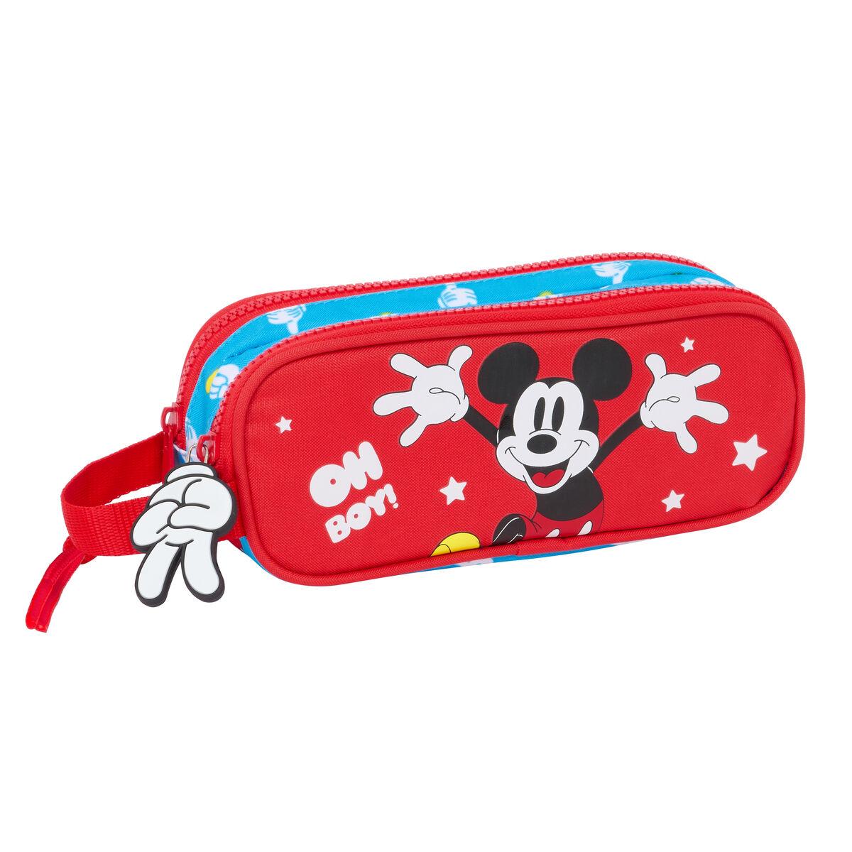 Portatodo Doble Mickey Mouse Fantastic Azul Rojo 21 x 8 x 6 cm