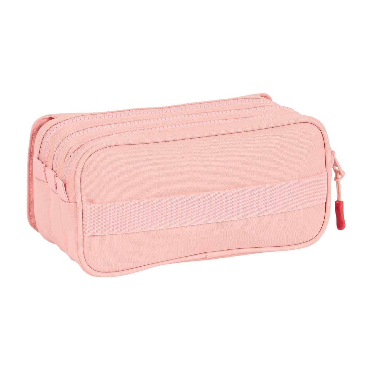 Portatodo Triple Munich Rosa claro 21,5 x 10 x 8 cm