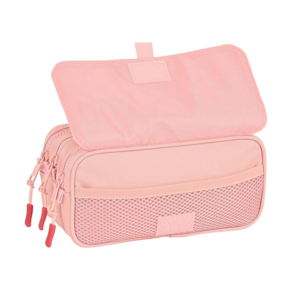Portatodo Triple Munich Rosa claro 21,5 x 10 x 8 cm