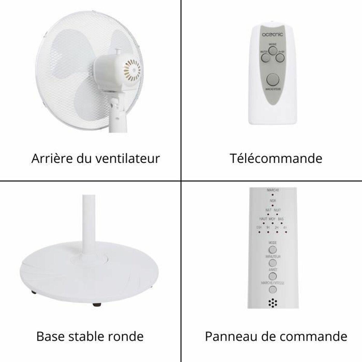 Ventilador de Pie Oceanic 684161 Blanco 45 W