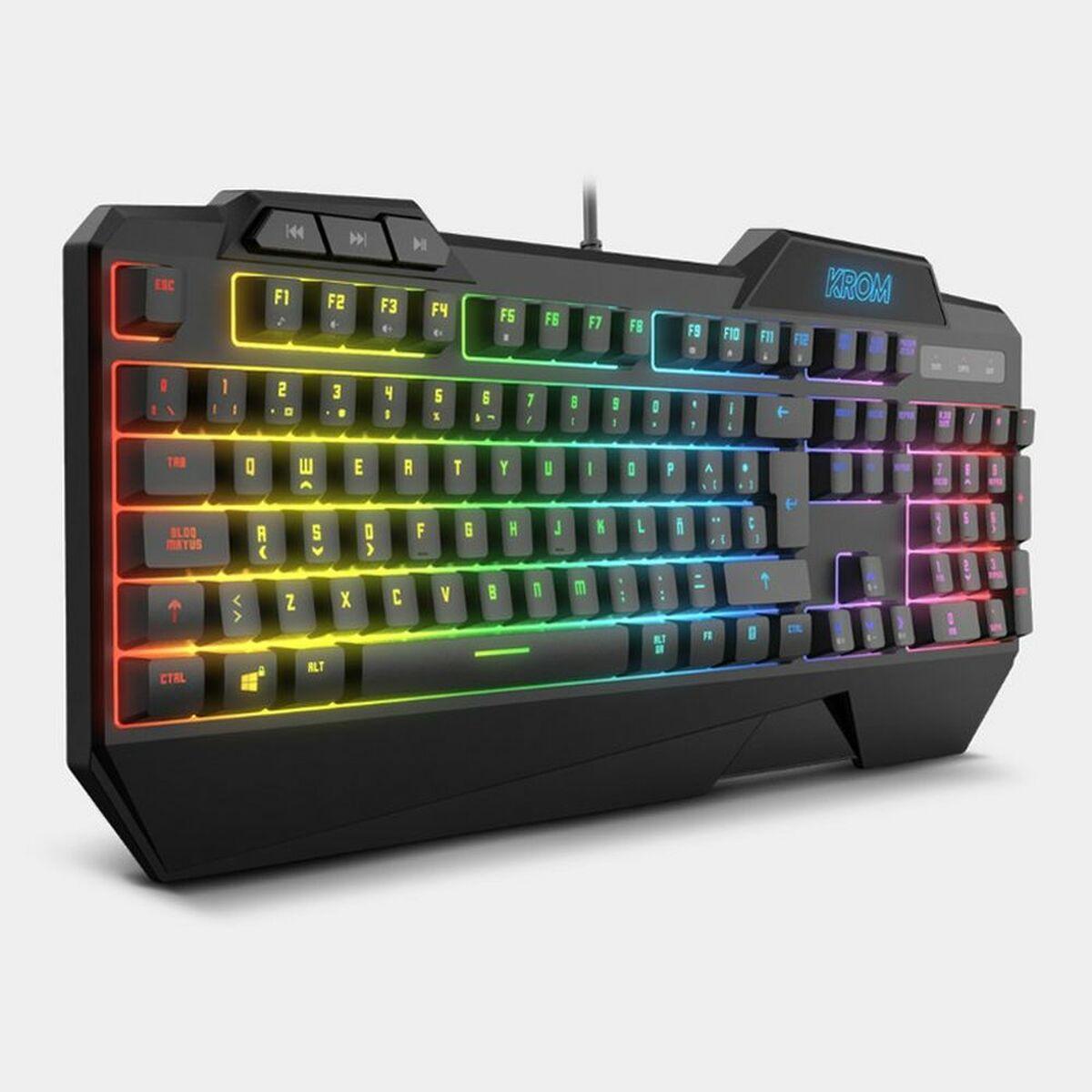 Teclado y Ratón Gaming Krom Krusher Negro