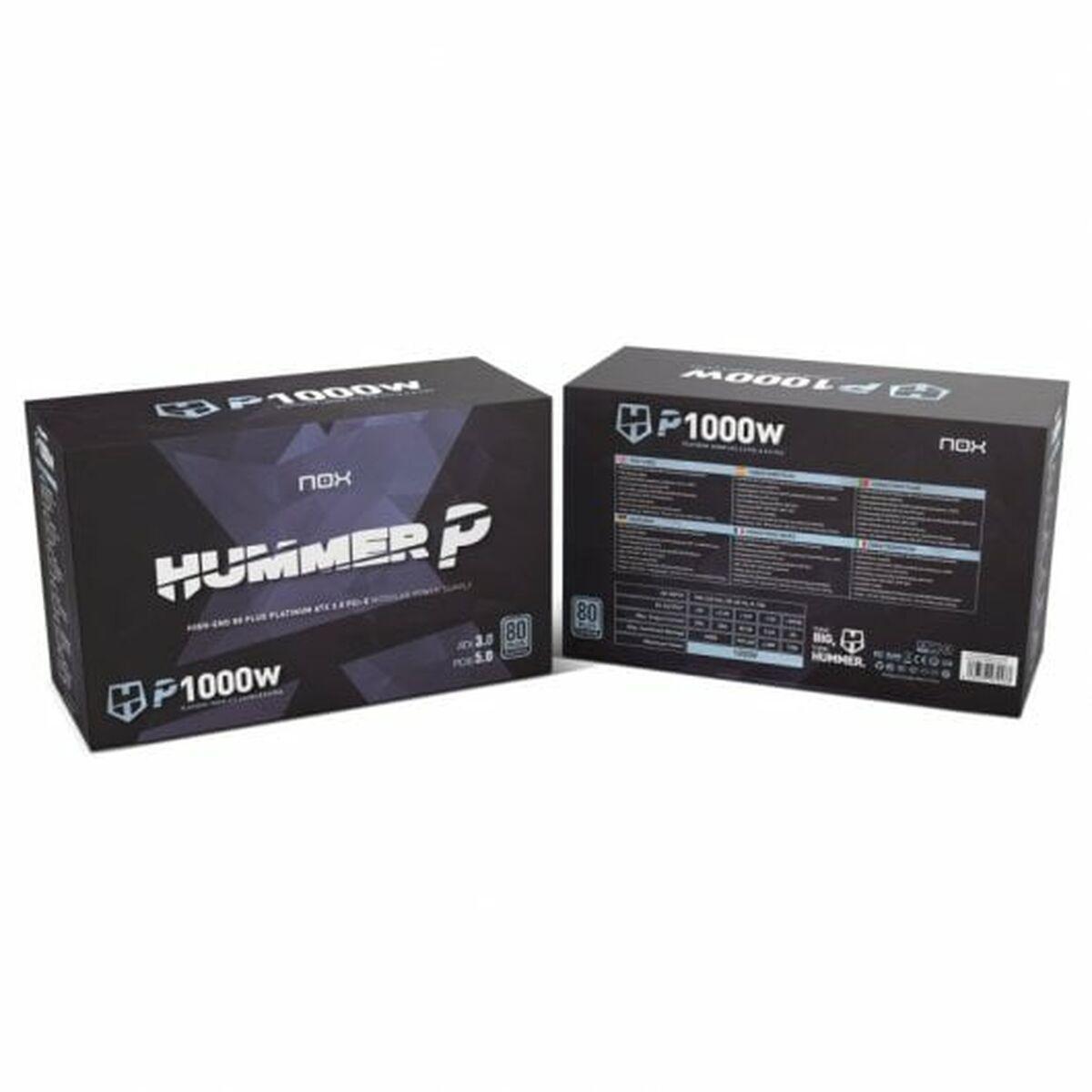Fuente de Alimentación Nox-Xtreme NXHUMMERP1000W ATX 1000 W 80 PLUS Platinum