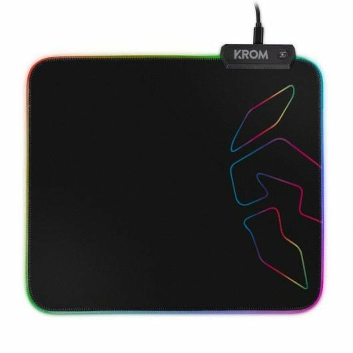 Alfombrilla Gaming con Iluminación LED Krom NXKROMKNTRGB