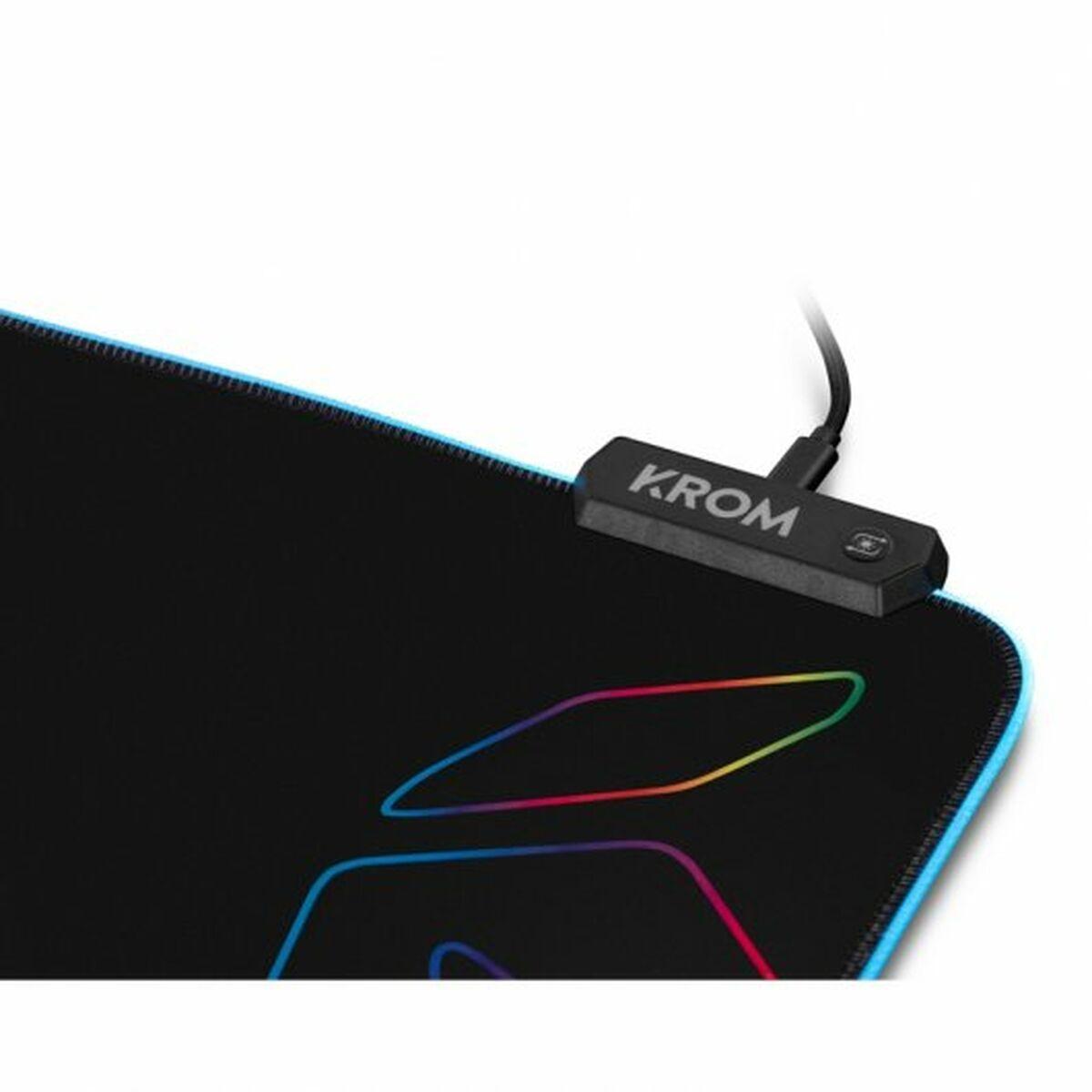 Alfombrilla Gaming con Iluminación LED Krom NXKROMKNTRGB