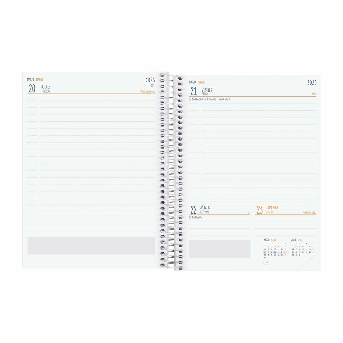 Agenda Finocam Exotic Multicolor Cuarto 15,5 x 21,2 cm 2024-2025