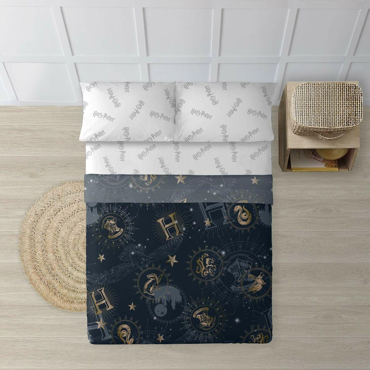 Juego de Sábanas Harry Potter HPotter Gold Multicolor Cama 150 cm